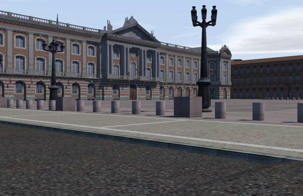 Virtual mock-up of urban scene Toulouse